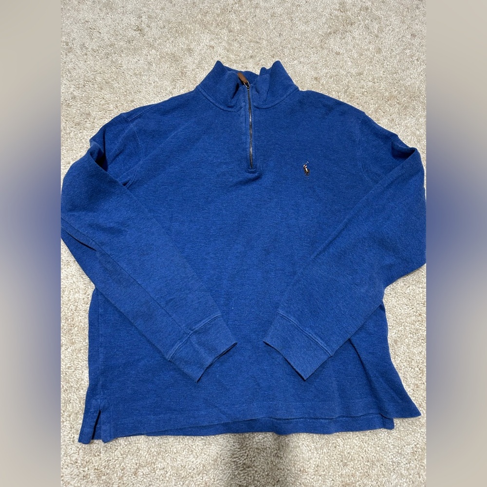 Ralph Lauren Men's Blue Half-Zip Sweater